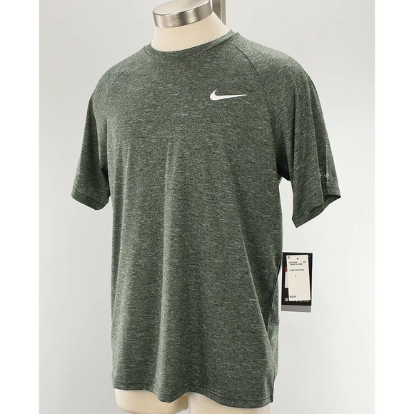 NIKE Men's Galactic Jade Green Hydroguard Short Sleeve Swim Tee Shirt SMALL NWT - Picture 1 of 2